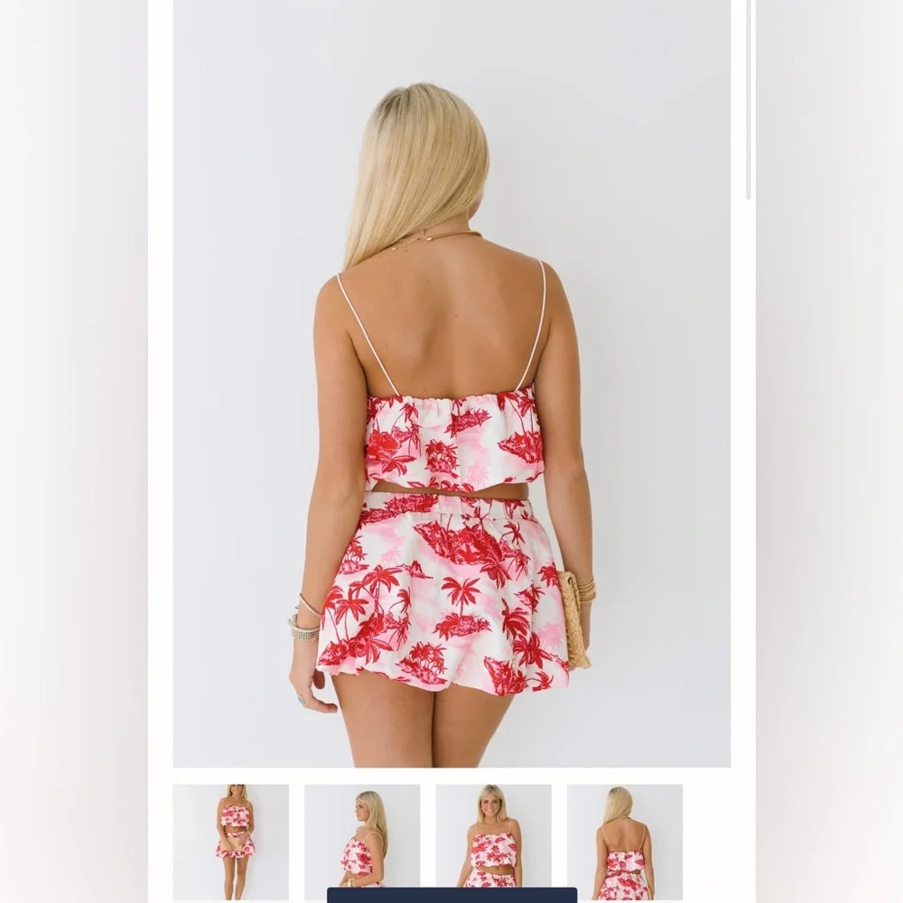 Brand new never worn! Fancy D Boutique!!! Tropical Print Women's Two-Piece Set - Picture 4 of 4